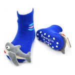 Load image into Gallery viewer, Blue Shark Boogie Toes Rattle Socks
