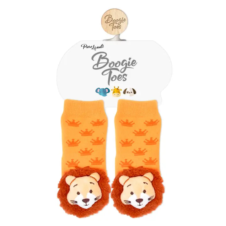 Lion Boogie Toes Rattle Socks