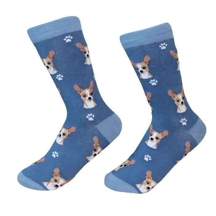 Tan Chihuahua Socks - Unisex - Fun Novelty Dog Socks