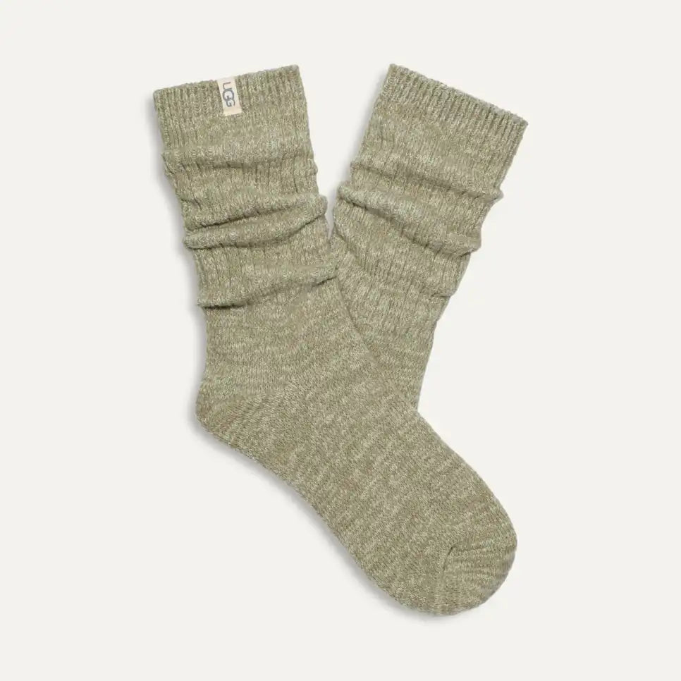 Rib Knit Slouchy Crew Sock