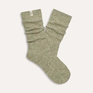 Rib Knit Slouchy Crew Sock