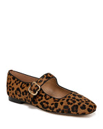 Load image into Gallery viewer, Michaela Mary Jane Flat Leopard Suede
