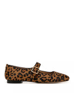 Load image into Gallery viewer, Michaela Mary Jane Flat Leopard Suede
