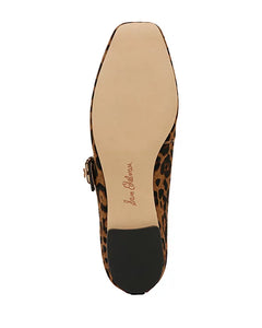 Michaela Mary Jane Flat Leopard Suede