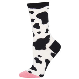 Mooo! Womens Crew Socks