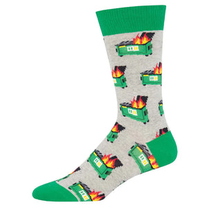 King Size Dumpster Fire Men's Socks