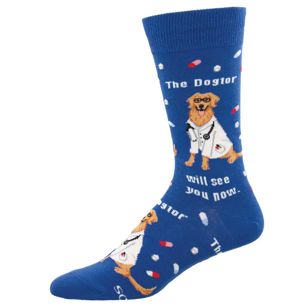 Men's The Dogtor Is In Cotton Crew Socks