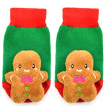 Load image into Gallery viewer, Gingerbread Christmas Boogie Toes Rattle Socks
