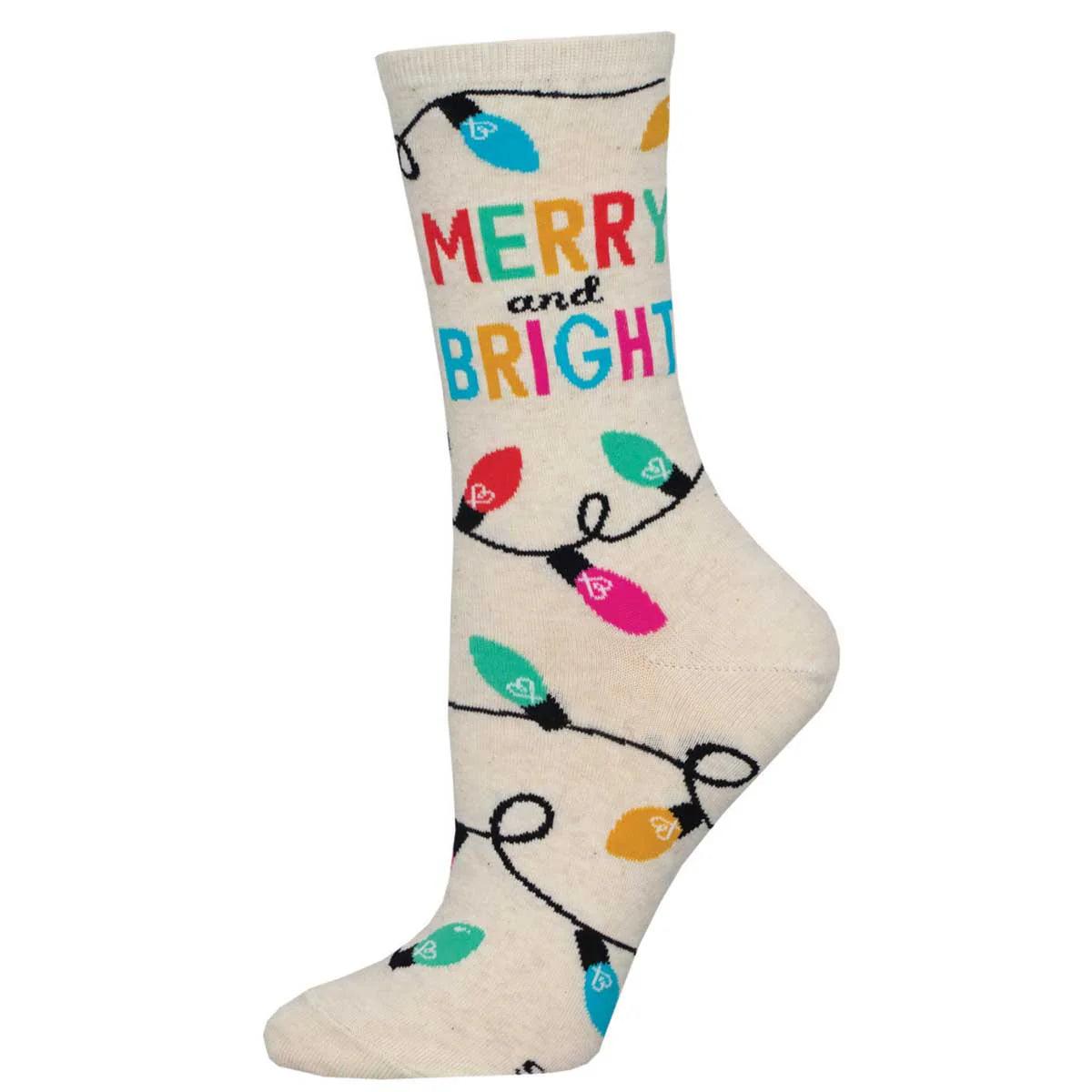 Women's Merry And Bright Cotton Crew Socks