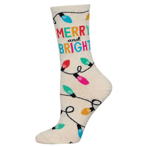 Women's Merry And Bright Cotton Crew Socks