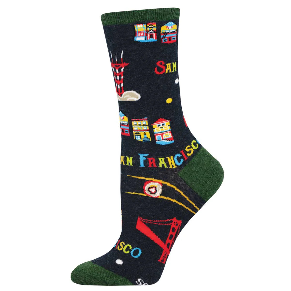 Women's San Francisco Cotton Crew Socks