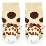 Load image into Gallery viewer, Giraffe Boogie Toes Rattle Socks
