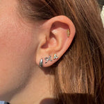 Load image into Gallery viewer, Dainty Bow Studs- Silver
