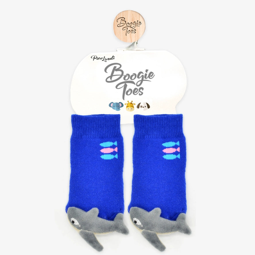 Blue Shark Boogie Toes Rattle Socks