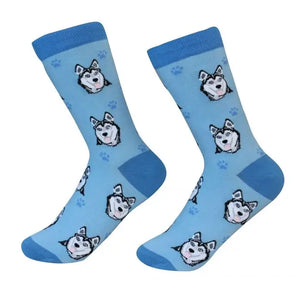 Siberian Husky Socks - Fun Novelty Dog Socks - Unisex