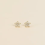 Load image into Gallery viewer, Pavé Flower Stud Earrings
