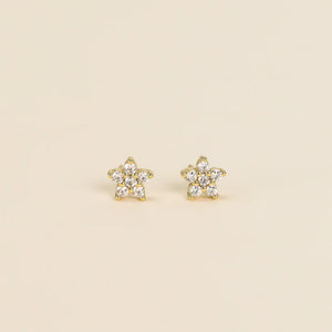 Pavé Flower Stud Earrings