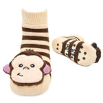 Load image into Gallery viewer, Monkey Boy Boogie Toes Rattle Toddler Socks
