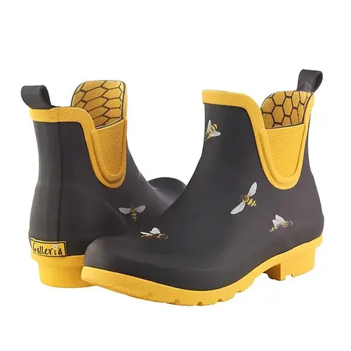 Chelsea Rain Boot Black Bees