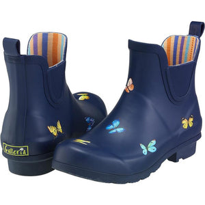 Chelsea Rain Boot Navy Butterfly