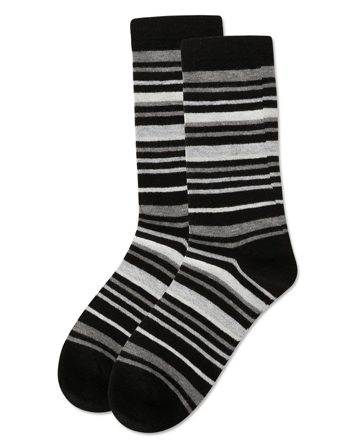 Women's Striped Cashmere Crew Socks