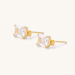 Load image into Gallery viewer, Emily Studs- Emerald Cut
