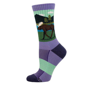 Wool Moose Lake Womens Crew Socks