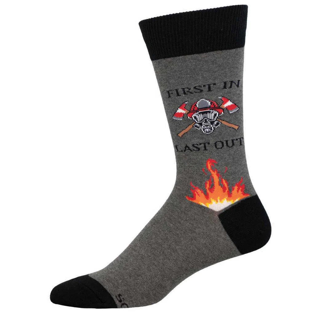 Men's First In, Last Out Cotton Crew Socks