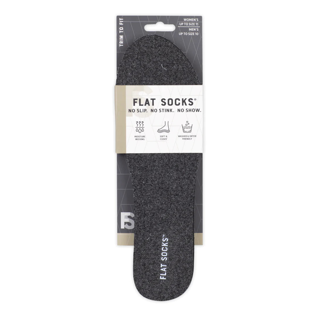 Dark Heather Grey Flat Socks