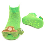 Load image into Gallery viewer, Green Turtle Boogie Toes Rattle Socks
