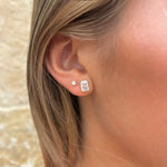 Load image into Gallery viewer, Emily Studs- Emerald Cut
