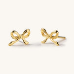 Load image into Gallery viewer, Dainty Bow Studs- Gold
