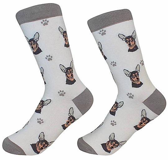 Black Chihuahua - Unisex - Fun Novelty Crew Dog Socks