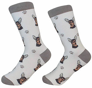 Black Chihuahua - Unisex - Fun Novelty Crew Dog Socks