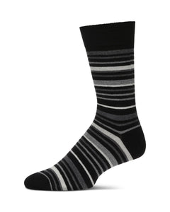 Men's Stripped Cashmere Crew Socks