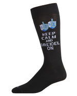 Load image into Gallery viewer, Men&#39;s Keep Calm Dreidel Crew Socks
