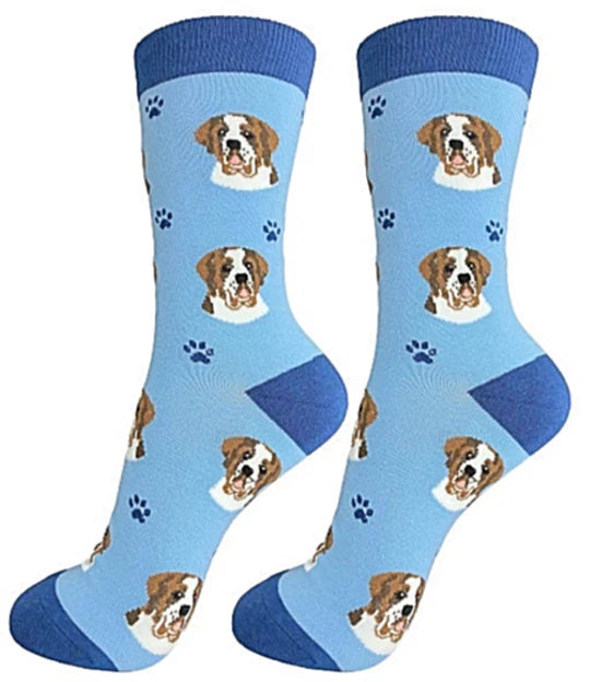 Saint Bernard Socks - Unisex - Fun Novelty Dog Socks