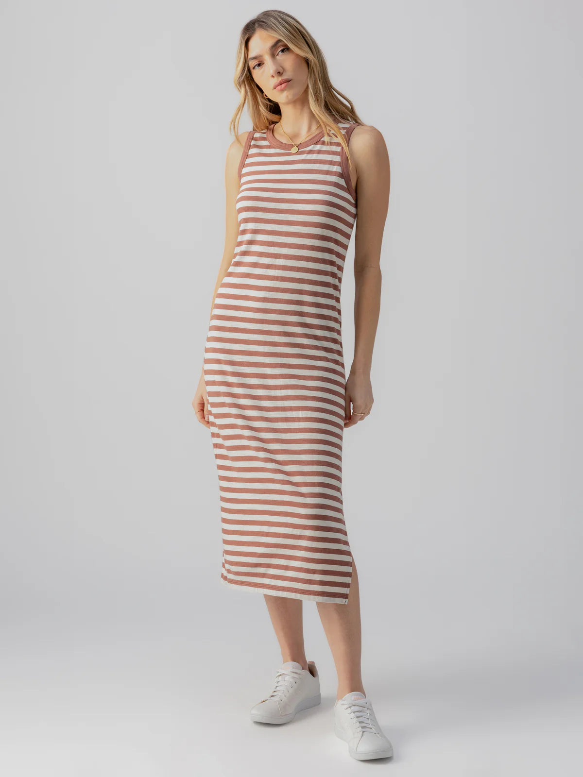 Contrast Trim Maxi Dress