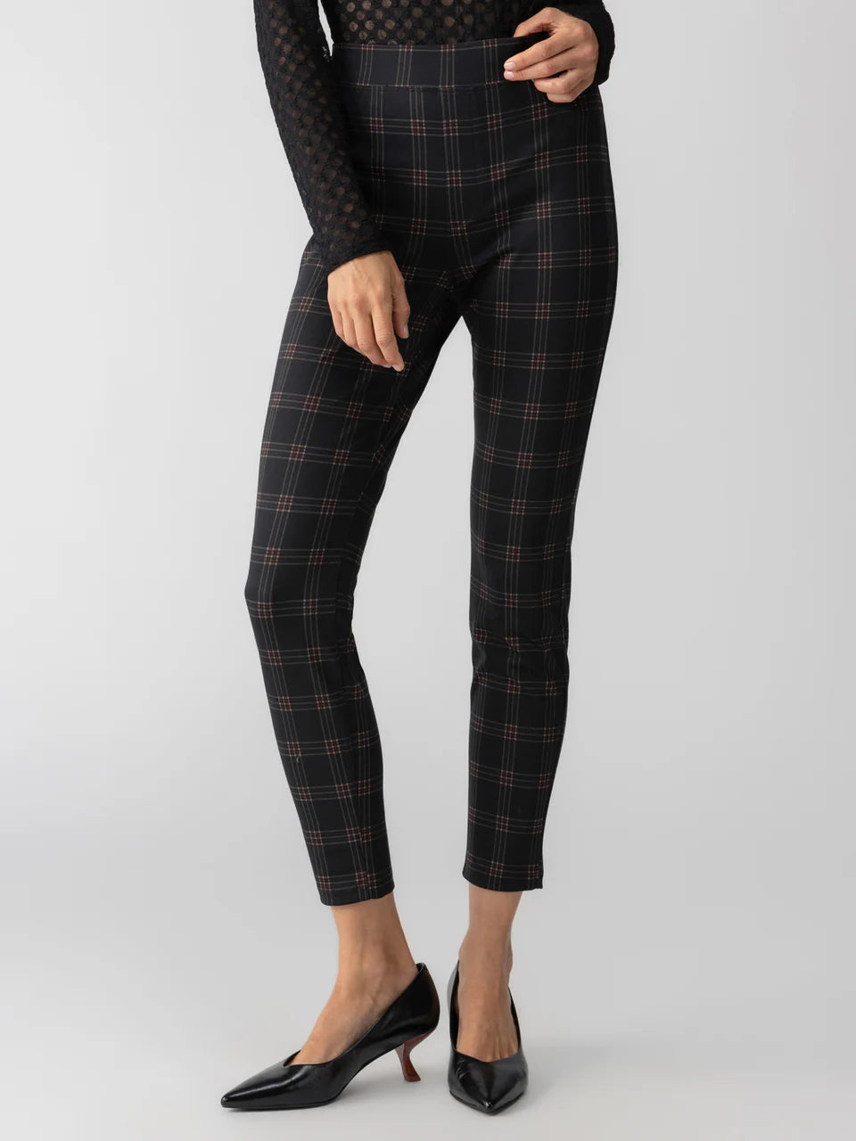 Runway Legging - Garnet Plaid