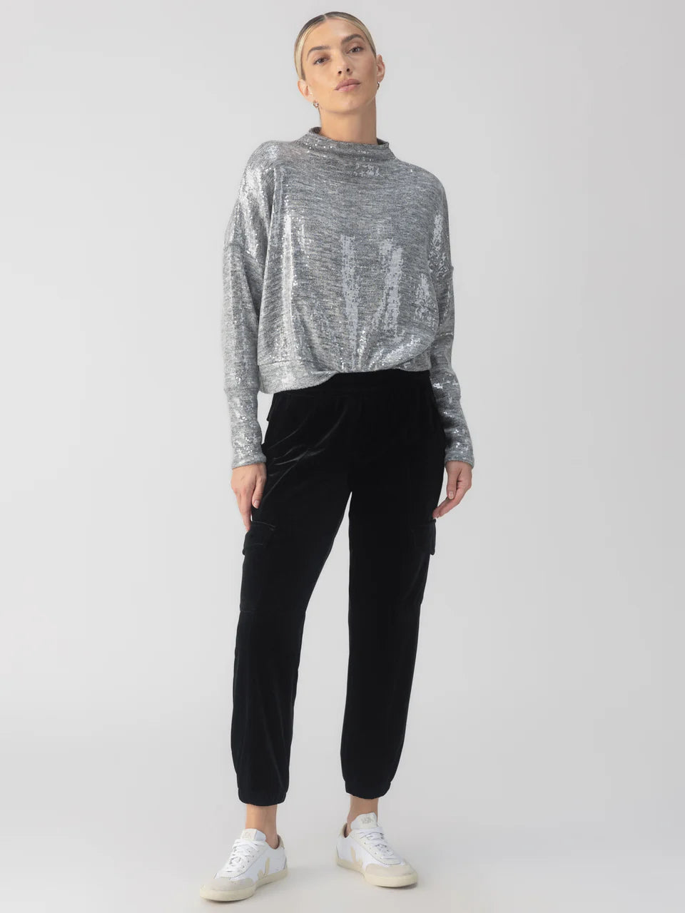 Relaxed Standard Rise Velvet Rebel Pant Black