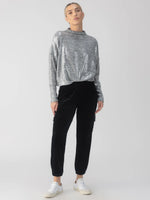 Load image into Gallery viewer, Relaxed Standard Rise Velvet Rebel Pant Black
