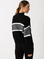 Load image into Gallery viewer, Mock Neck Stripe Sweater
