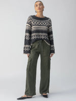 Load image into Gallery viewer, Fairisle Crew Neck Sweater Heather Ash Multi
