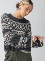 Load image into Gallery viewer, Fairisle Crew Neck Sweater Heather Ash Multi
