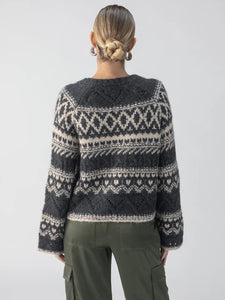 Fairisle Crew Neck Sweater Heather Ash Multi