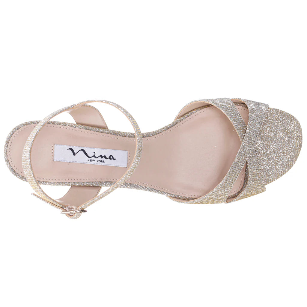 Flora Mid Heel Wedge Sandal