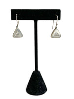 Load image into Gallery viewer, Mother of Pearl with Triangle Zircon Sterling Silver Earrings
