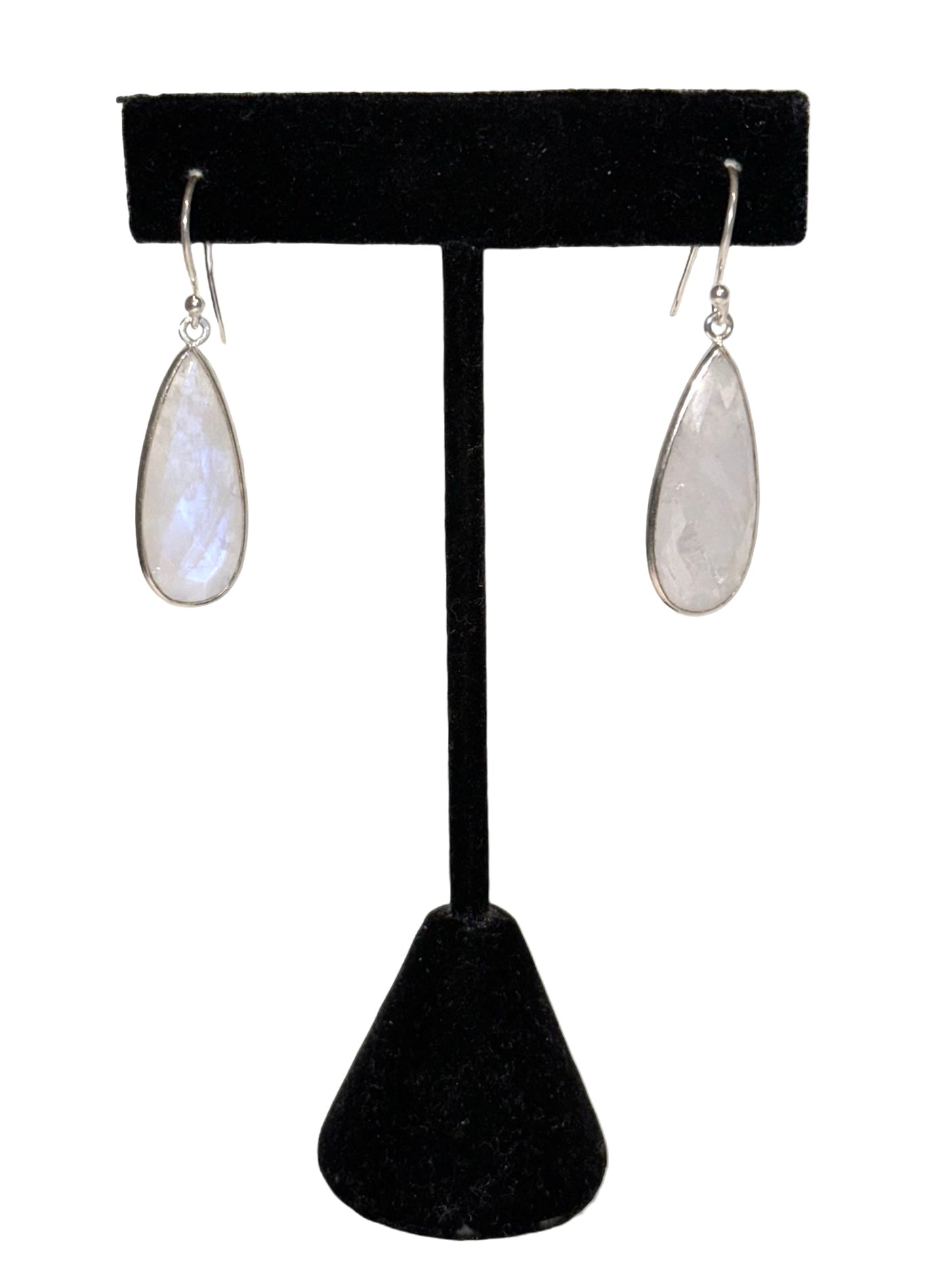 Rainbow Moonstone Faceted Drop Earrings