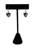 Load image into Gallery viewer, Amethyst Triangle Earrings
