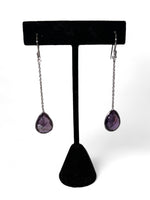 Load image into Gallery viewer, Amethyst Sterling Silver Dangle Drop Earrings
